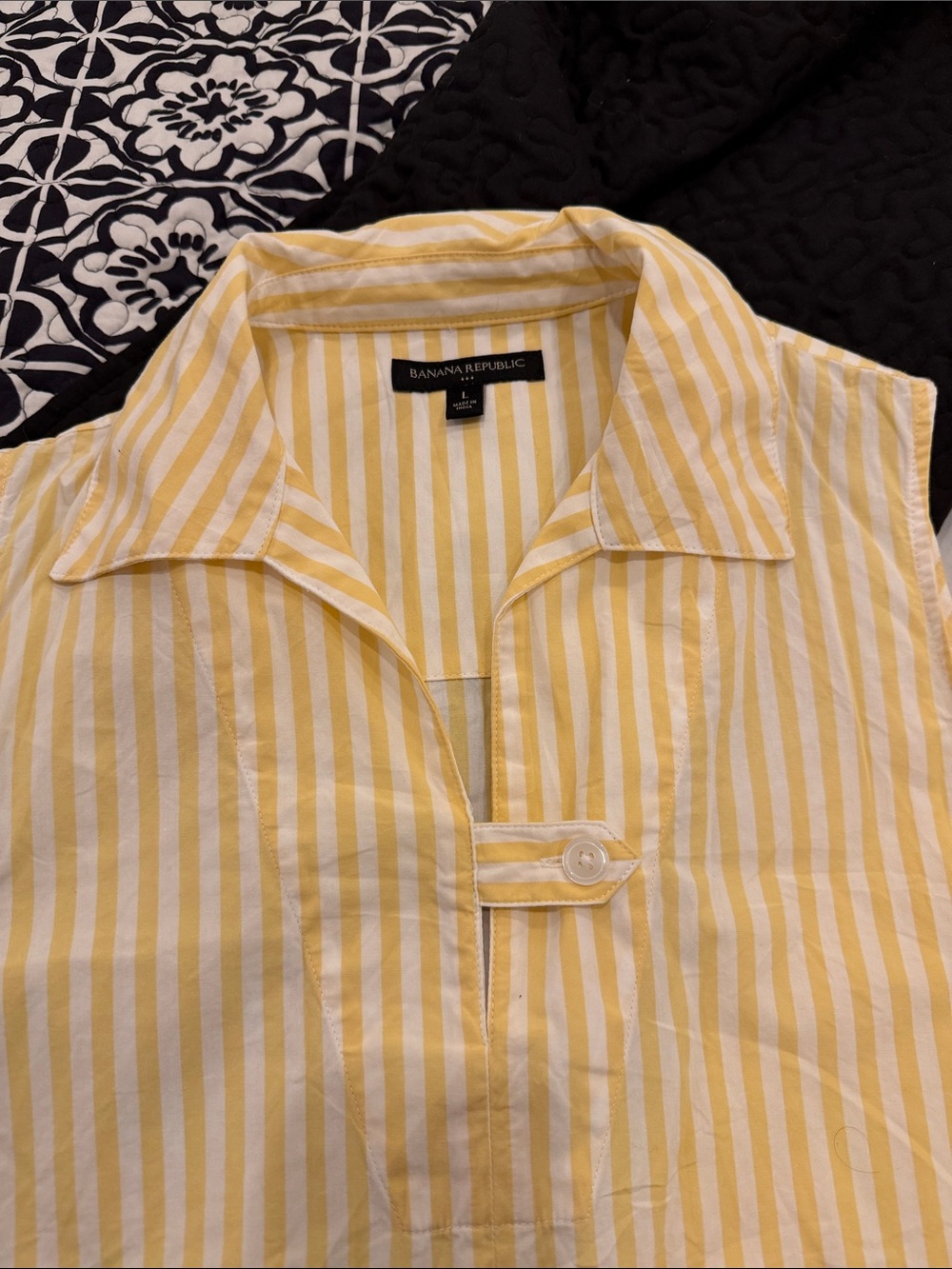 Banana Republic Yellow Striped Sleeveless Tank Dress - Picture 4 of 4